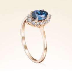 1,26 Karat Safir Pırlanta Yüzük - PR01097 - 2