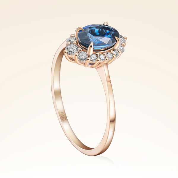 1,26 Karat Safir Pırlanta Yüzük - Pare Pırlanta