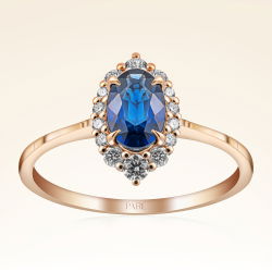 1,26 Karat Safir Pırlanta Yüzük - PR01097 - 1