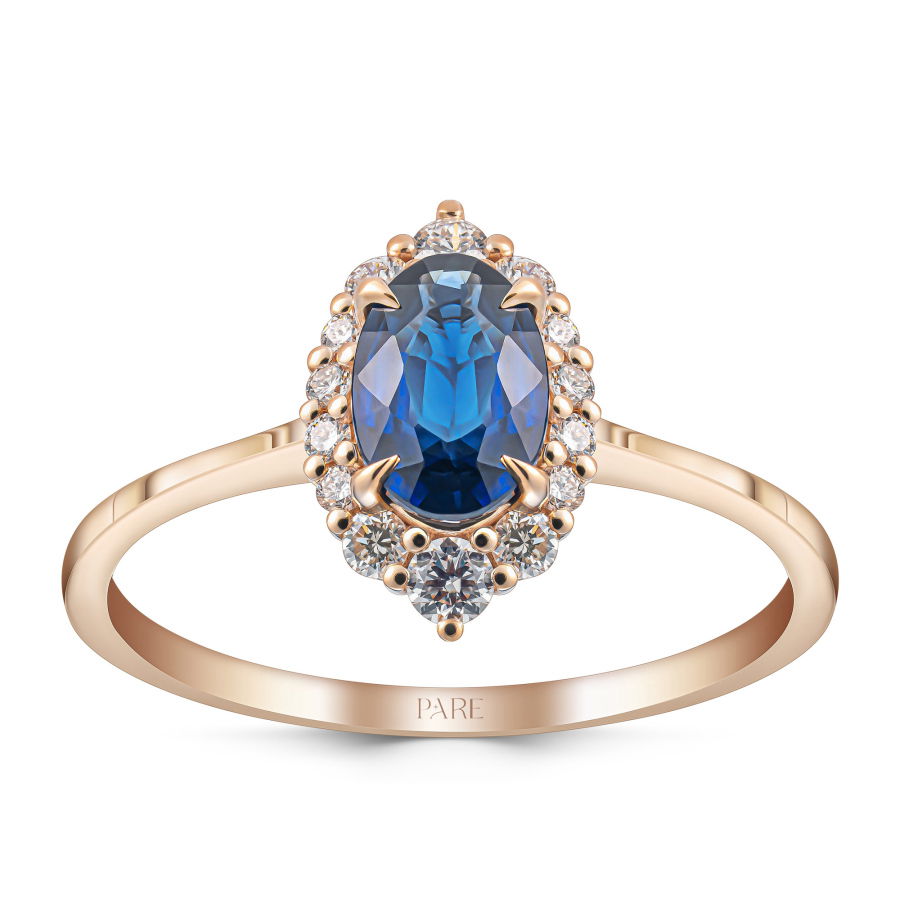 1,26 Karat Safir Pırlanta Yüzük - PR01097 - 1