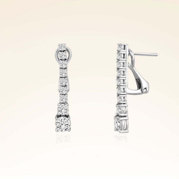 1,28 Karat Pırlanta Suyolu Küpe - Pare Pırlanta