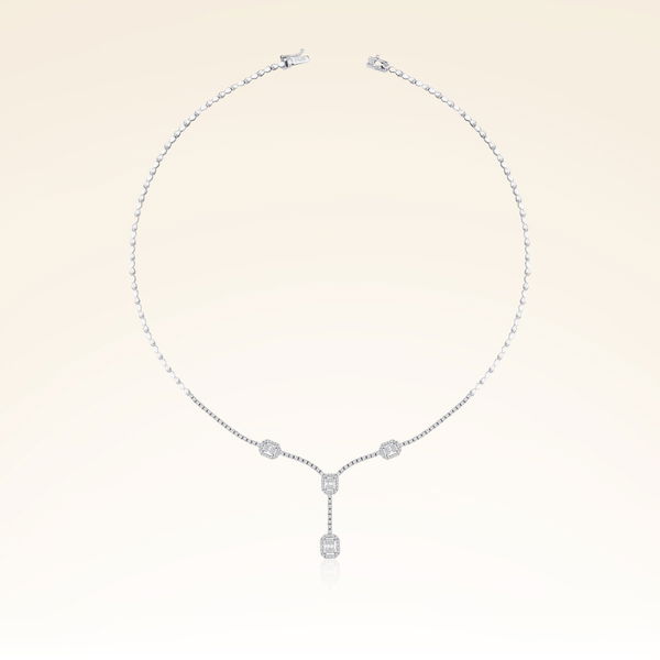1,29 Karat Pırlantalı Baget Gerdanlık - Pare Pırlanta