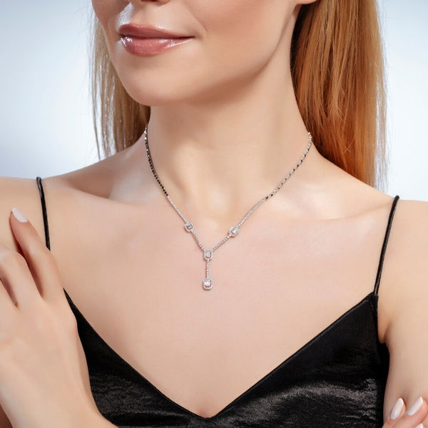 1,29 Karat Pırlantalı Baget Gerdanlık - Pare Pırlanta