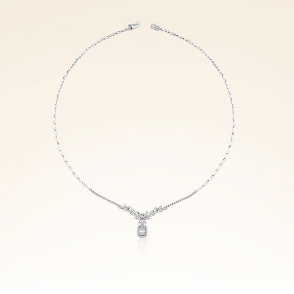 1,30 Karat Pırlantalı Baget Gerdanlık - Pare Pırlanta