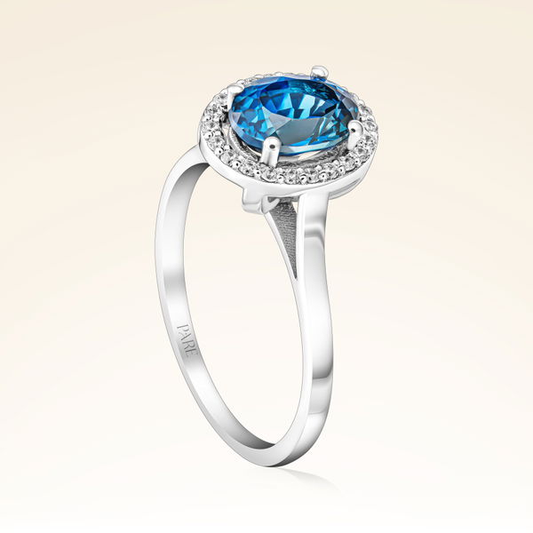 1,30 Karat Safir Pırlanta Yüzük - Pare Pırlanta