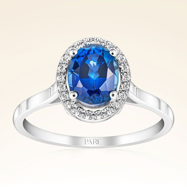 1,30 Karat Safir Pırlanta Yüzük - Pare Pırlanta