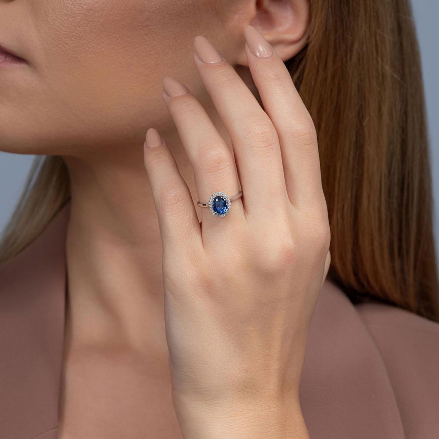 1,30 Karat Safir Pırlanta Yüzük - PR00838 - 3