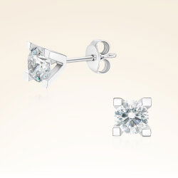 1,30 Karat Tektaş Pırlanta Küpe - 1