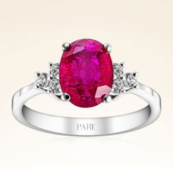 1,35 Karat Pırlanta Yakut Yüzük - PR00140 - 1