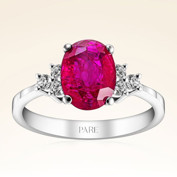 1,35 Karat Pırlanta Yakut Yüzük - Pare Pırlanta