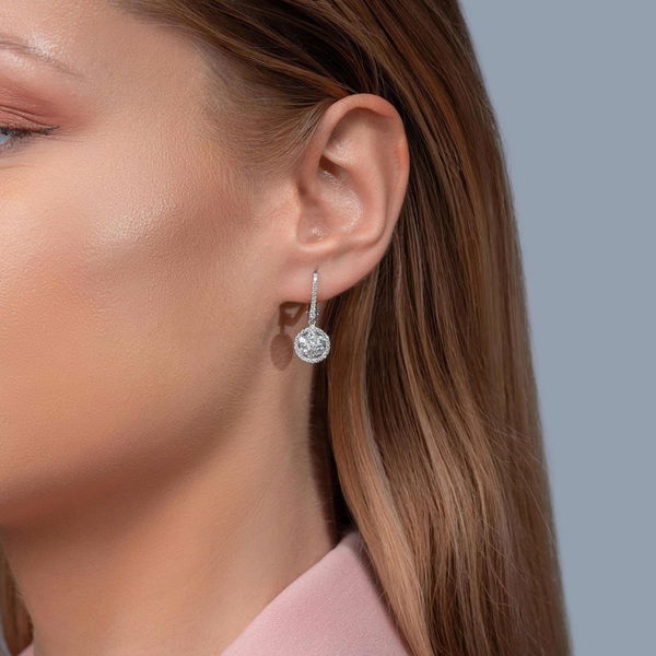 1,36 Karat Fantezi Pırlanta Küpe - Pare Pırlanta