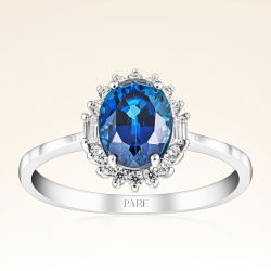 1,40 Karat Pırlanta Safir Yüzük - PR00149 - 1
