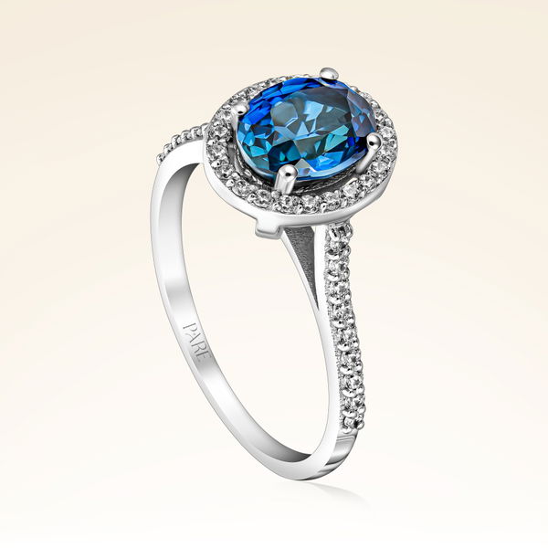 1,45 Karat Safir Pırlanta Yüzük - Pare Pırlanta