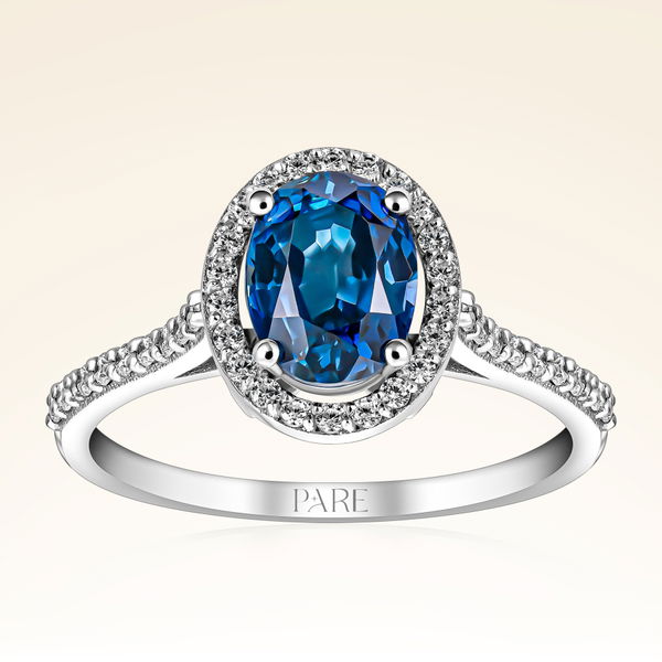 1,45 Karat Safir Pırlanta Yüzük - Pare Pırlanta