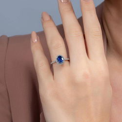 1,45 Karat Safir Pırlanta Yüzük - PR00632 - 3