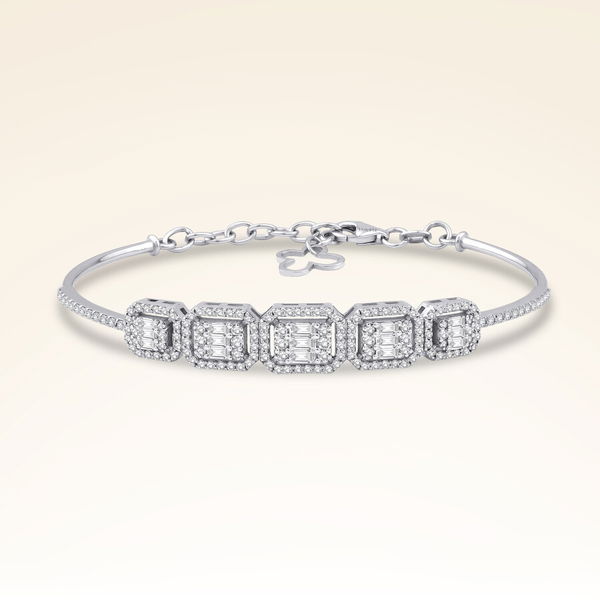 1,46 Karat Pırlantalı Baget Bileklik - Pare Pırlanta
