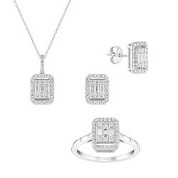 1,48 Karat Baget Pırlanta Set - PRS0011 - 1