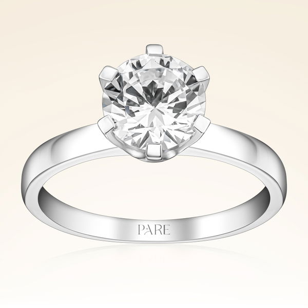 G Renk 1,50 Karat HRD Sertifikalı Tektaş Pırlanta Yüzük - Pare Pırlanta