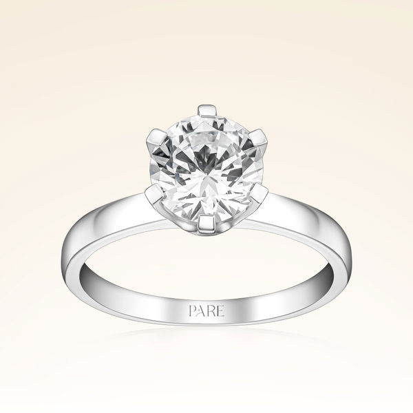 G Renk 1,50 Karat HRD Sertifikalı Tektaş Pırlanta Yüzük - Pare Pırlanta