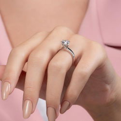 G Renk 1,50 Karat HRD Sertifikalı Tektaş Pırlanta Yüzük - PR00819-H40 - 6