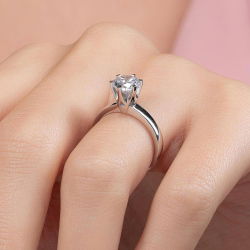 G Renk 1,50 Karat HRD Sertifikalı Tektaş Pırlanta Yüzük - PR00819-H40 - 7
