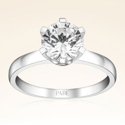 G Renk 1,50 Karat HRD Sertifikalı Tektaş Pırlanta Yüzük - 1