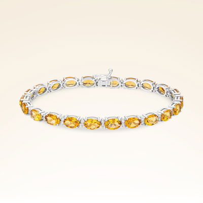 15,40 Karat Pırlantalı Sitrin Bileklik - Pare Pırlanta