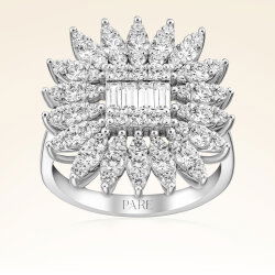 1,60 Karat Baget Pırlanta Yüzük - 1