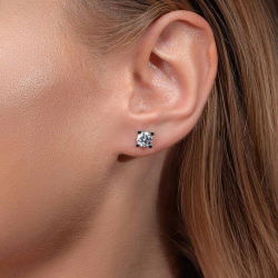 1,66 Karat Tektaş Pırlanta Küpe - PR00517 - 3