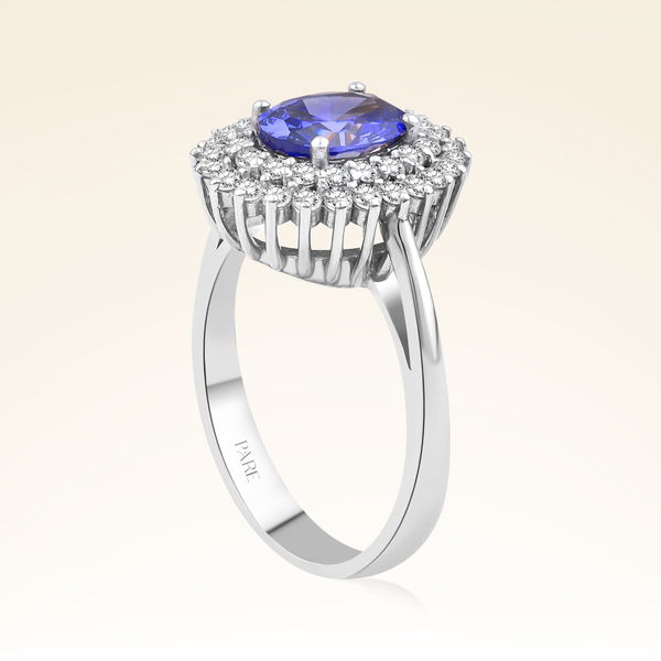 1,70 Karat Pırlanta Safir Yüzük - Pare Pırlanta