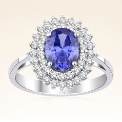 1,70 Karat Pırlanta Safir Yüzük - PR00215 - 1