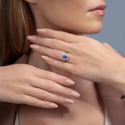 1,70 Karat Pırlanta Safir Yüzük - PR00215 - 3