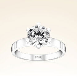 G Renk 1,70 Karat HRD Sertifikalı Tektaş Pırlanta Yüzük - 1