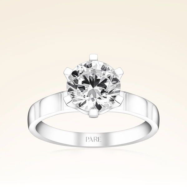 G Renk 1,70 Karat HRD Sertifikalı Tektaş Pırlanta Yüzük - Pare Pırlanta