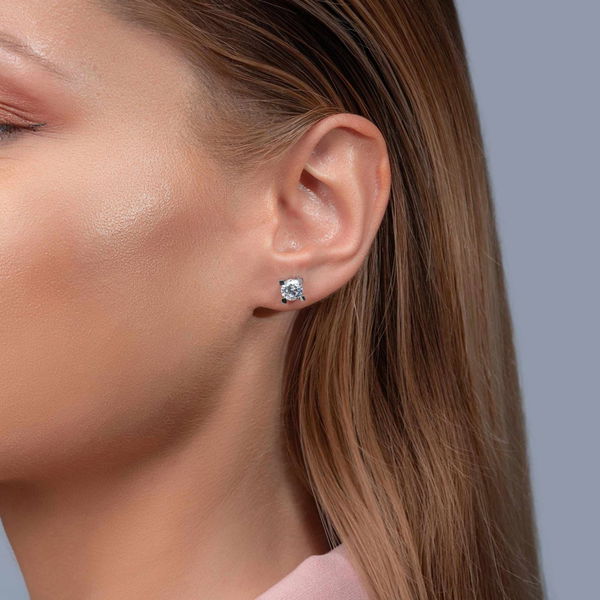 1,80 Karat Tektaş Pırlanta Küpe - Pare Pırlanta