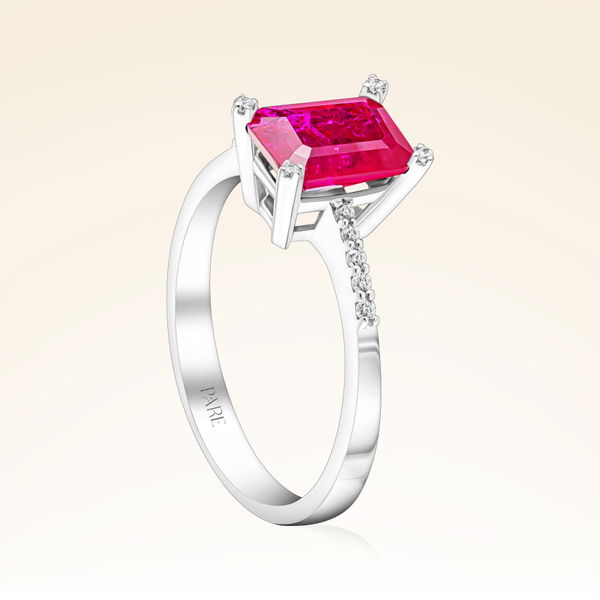 1,82 Karat Pırlanta Yakut Yüzük - Pare Pırlanta