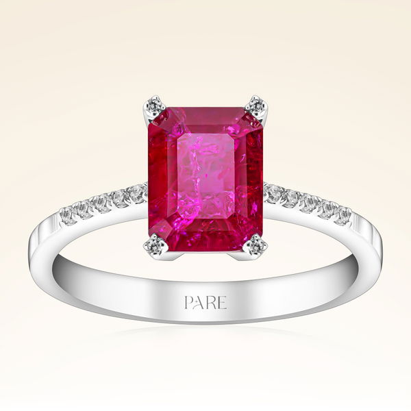 1,82 Karat Pırlanta Yakut Yüzük - Pare Pırlanta