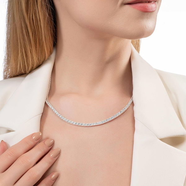 18,32 Karat Suyolu Pırlanta Gerdanlık - Pare Pırlanta