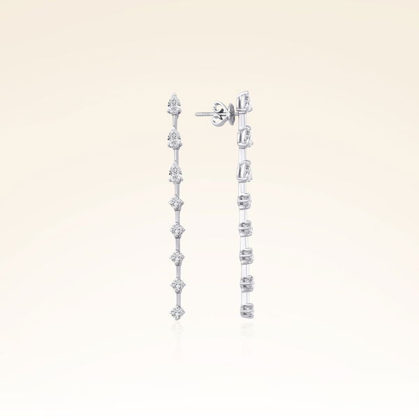 1,84 Karat Pırlantalı Suyolu Küpe - Pare Pırlanta