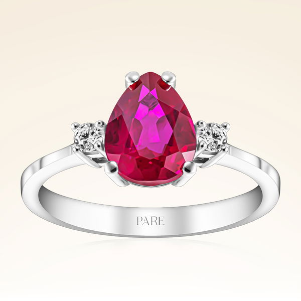 2,00 Karat Pırlanta Yakut Yüzük - Pare Pırlanta