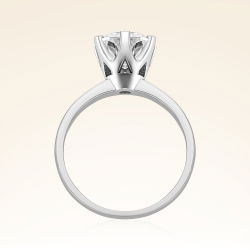 F Renk 2,00 Karat HRD Sertifikalı Tektaş Pırlanta Yüzük - 3