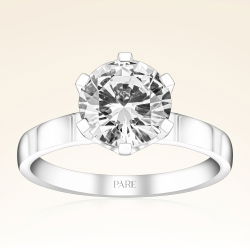 F Renk 2,00 Karat HRD Sertifikalı Tektaş Pırlanta Yüzük - 1