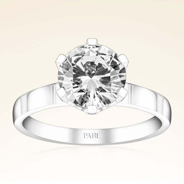 F Renk 2,00 Karat HRD Sertifikalı Tektaş Pırlanta Yüzük - Pare Pırlanta