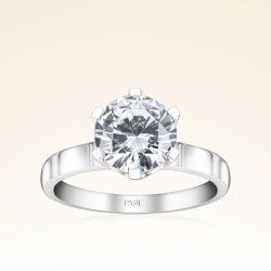 F Renk 2,00 Karat HRD Sertifikalı Tektaş Pırlanta Yüzük - 1