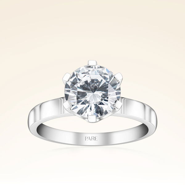 F Renk 2,00 Karat HRD Sertifikalı Tektaş Pırlanta Yüzük - Pare Pırlanta