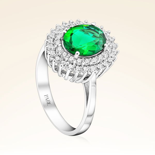 2,16 Karat Pırlanta Zümrüt Yüzük - Pare Pırlanta