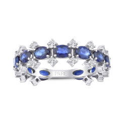 2,17 Karat Pırlantalı Safir Yüzük - P0003802 - 1