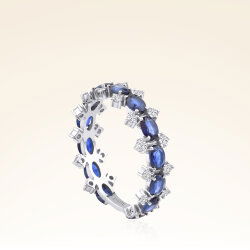 2,17 Karat Pırlantalı Safir Yüzük - 2