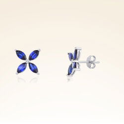 2,18 Karat Pırlanta Safir Küpe - PR00605 - 1