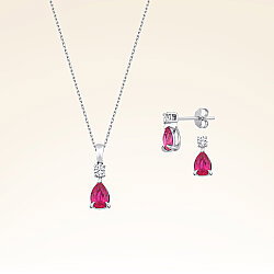 2,25 Karat Pırlantalı Yakut Set - 1